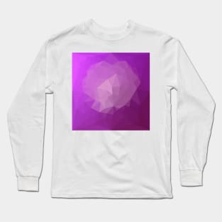 Eminence Violet Abstract Low Polygon Background Long Sleeve T-Shirt